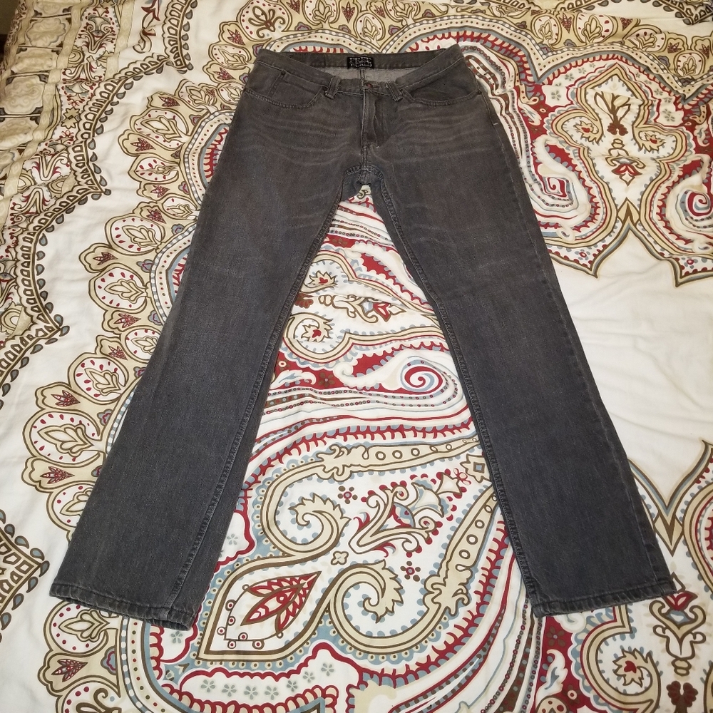 Y2K VTG Free World Men's Jeans 32 Gray Faded Skate Emo Grunge **CLEARANCE**